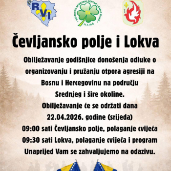 Obavijest o obilježavanju 34. godišnjice otpora Čevljansko polje i Lokva