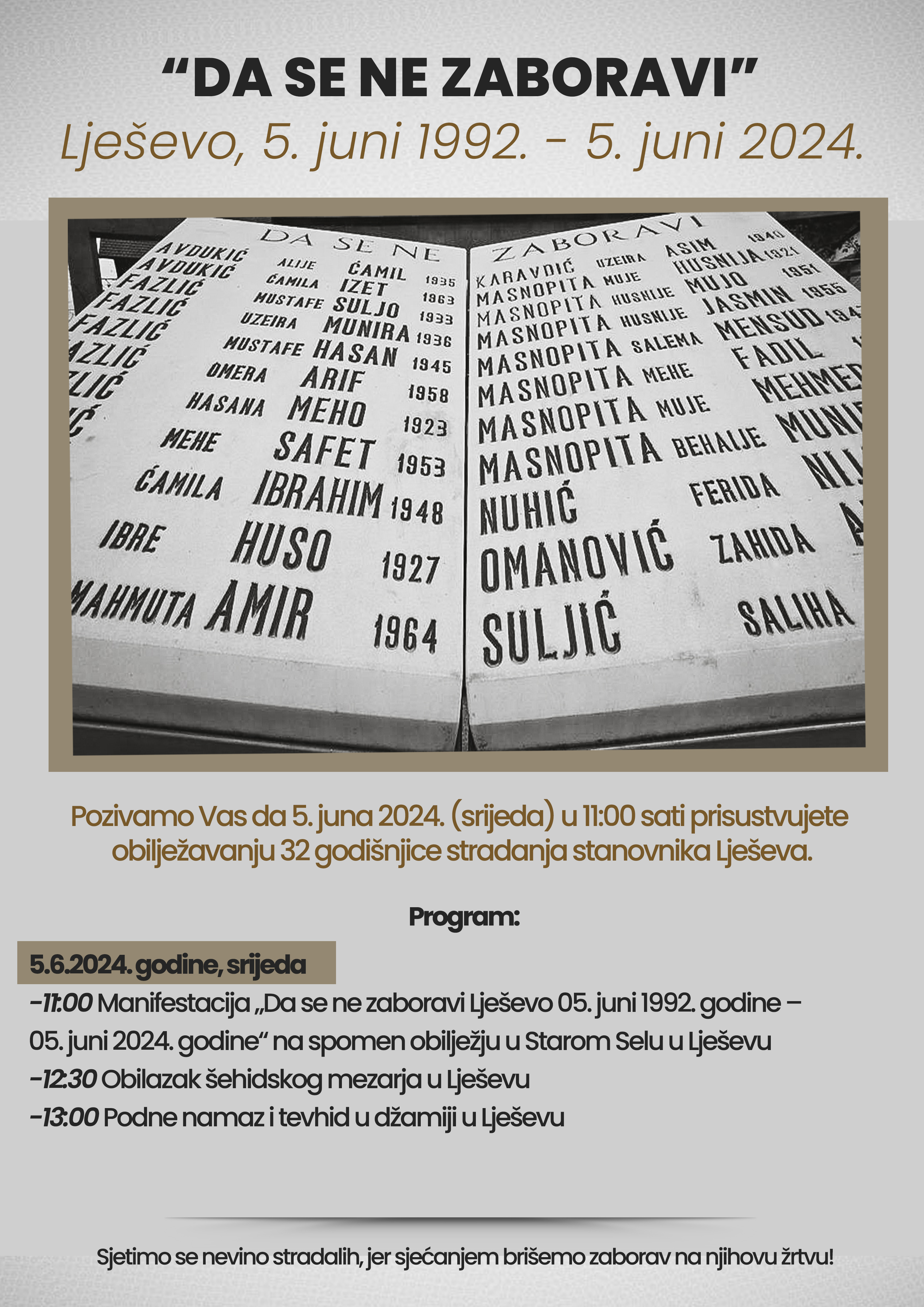 Da se ne zaboravi Ljesevo 2024