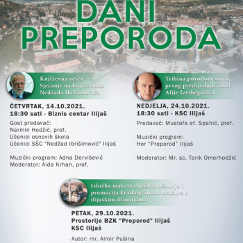 BZK “Preporod” Ilijaš u mjesecu oktobru organizuje manifestaciju “Dani Preporoda”