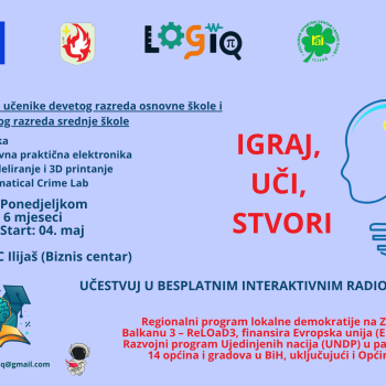 Poziv za učenike IX razreda osnovne škole i I i II razreda srednje škole sa područja općine Ilijaš: Učestvuj u besplatnim interaktivnim radionicama